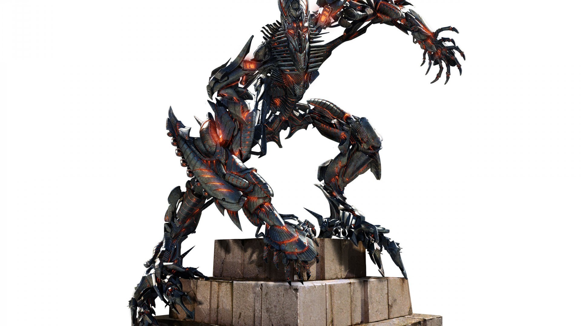 robotic monster statue