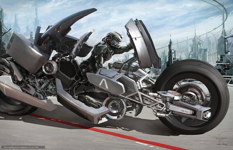 Robotic Motorcycle Rider — Gray