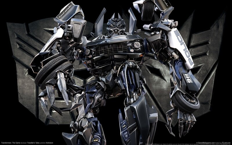 Robotic Police Car — Black, Dramatic