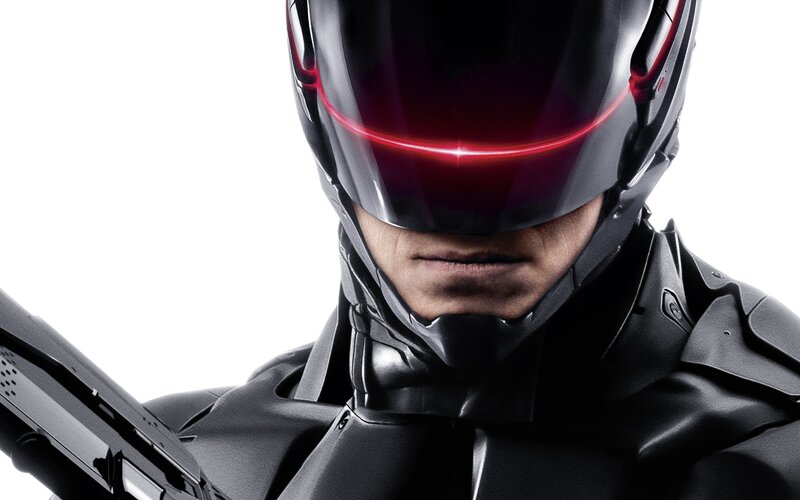 Robotic Police Officer — Black, Dramatic, 3d Render, Helmet