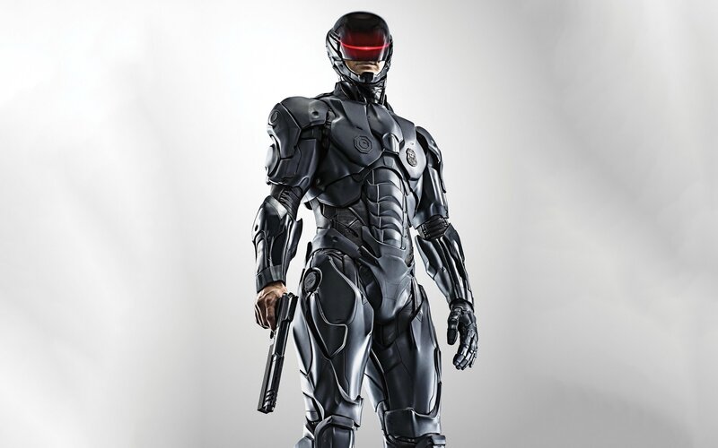 Robotic Police Officer — Black, Dramatic, 3d Render