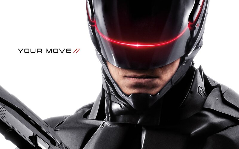 Robotic Police Officer — Black, Dramatic, Photograph, Helmet, Gun, Red Light