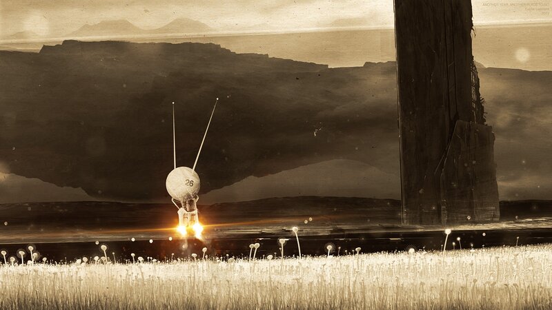 Robotic Probe on Alien Planet