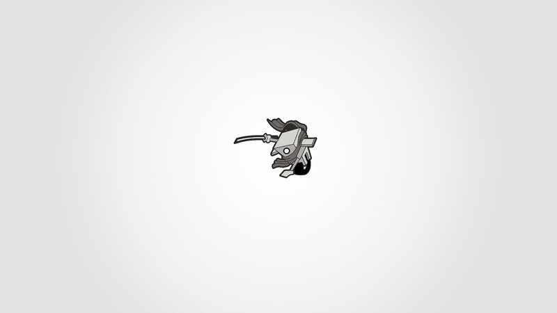 Robotic Samurai Character — Gray, Neutral, Digital Art
