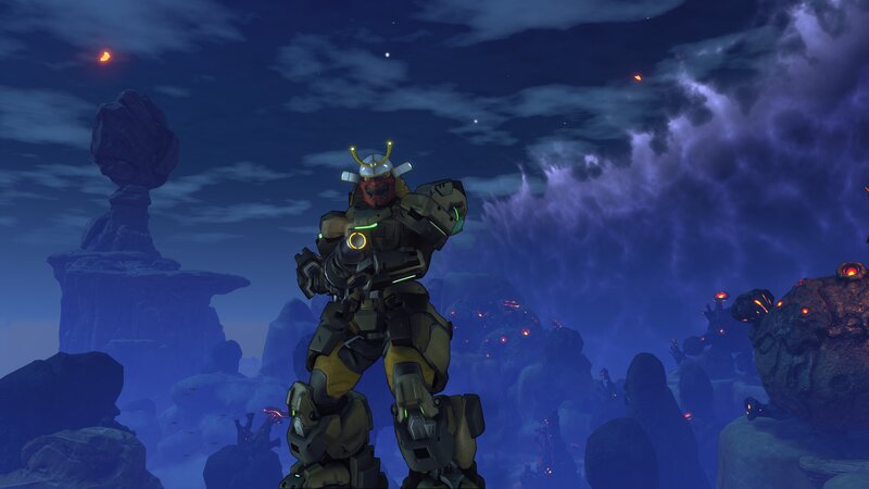 Robotic Samurai Warrior — Blue