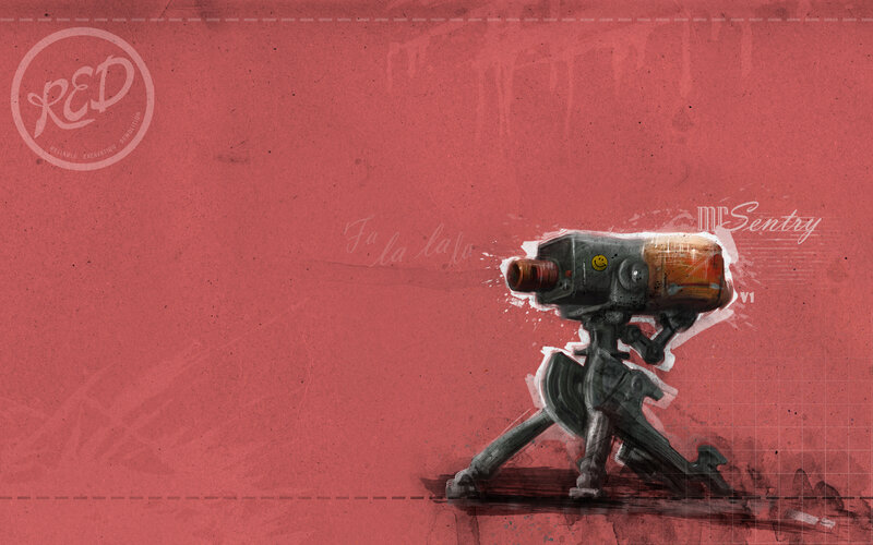robotic sentry concept art