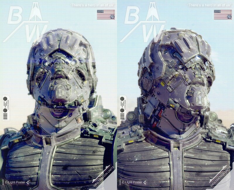 Robotic Soldier Helmet — Gray