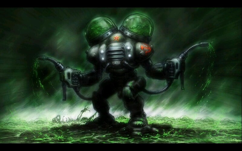 Robotic Soldier with Hoses
