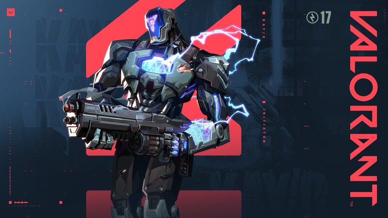 Robotic Soldier with Weapon — Red