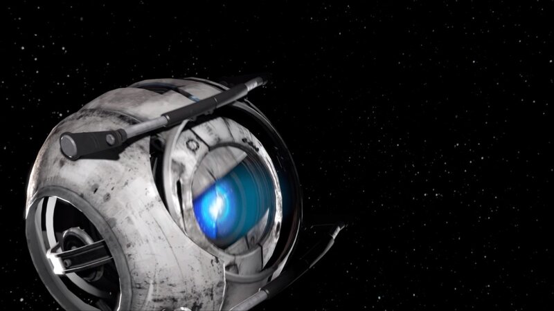 robotic sphere in space