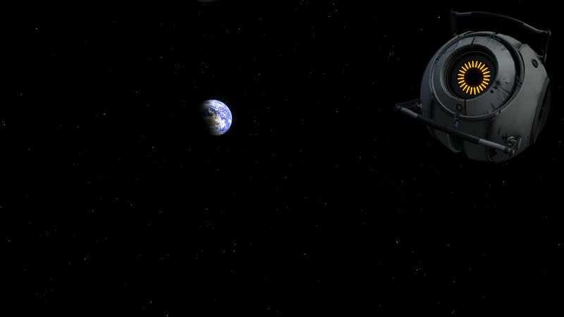 Robotic Sphere in Space — Black