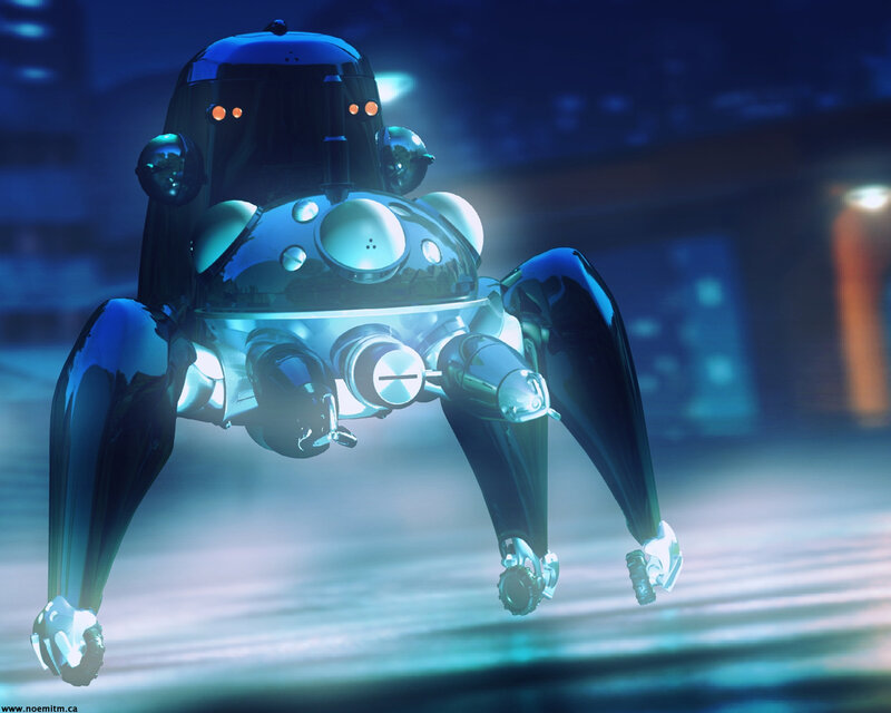 Robotic Spider Creature — Blue