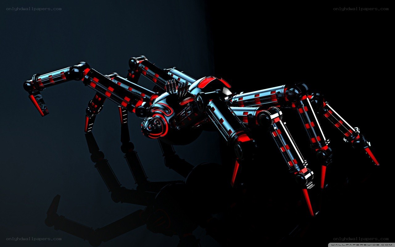 robotic spider in dark setting