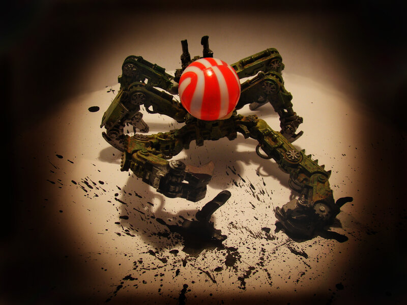 robotic spider with candy ball