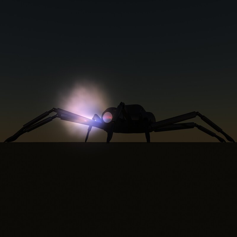 robotic spider with light