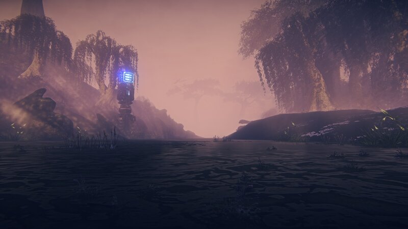 Robotic Statue in Swamp
