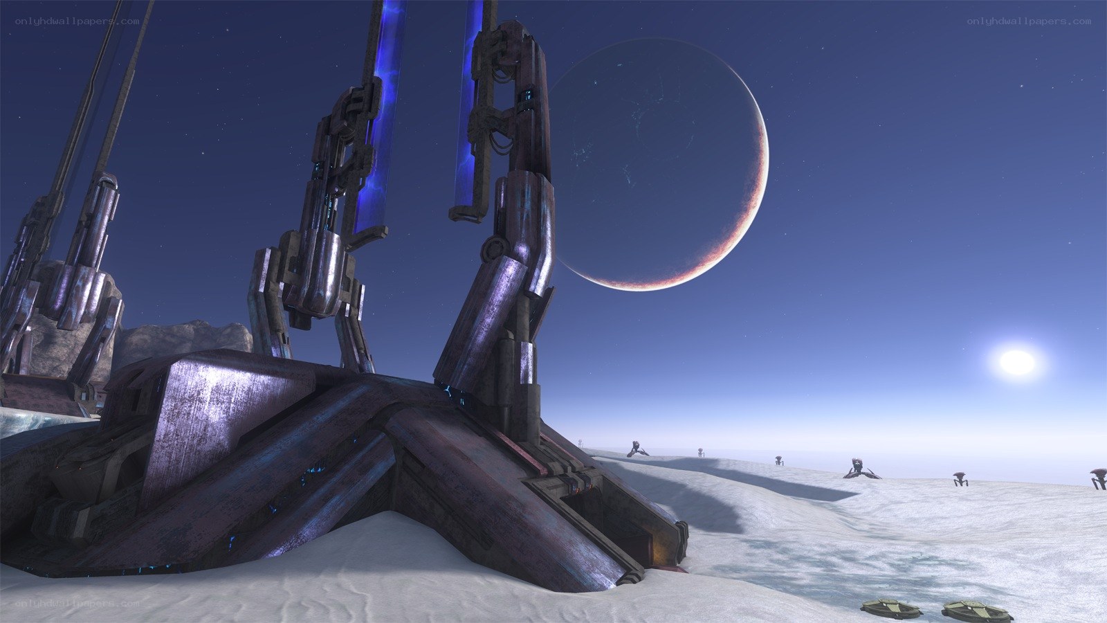 robotic structure on alien planet