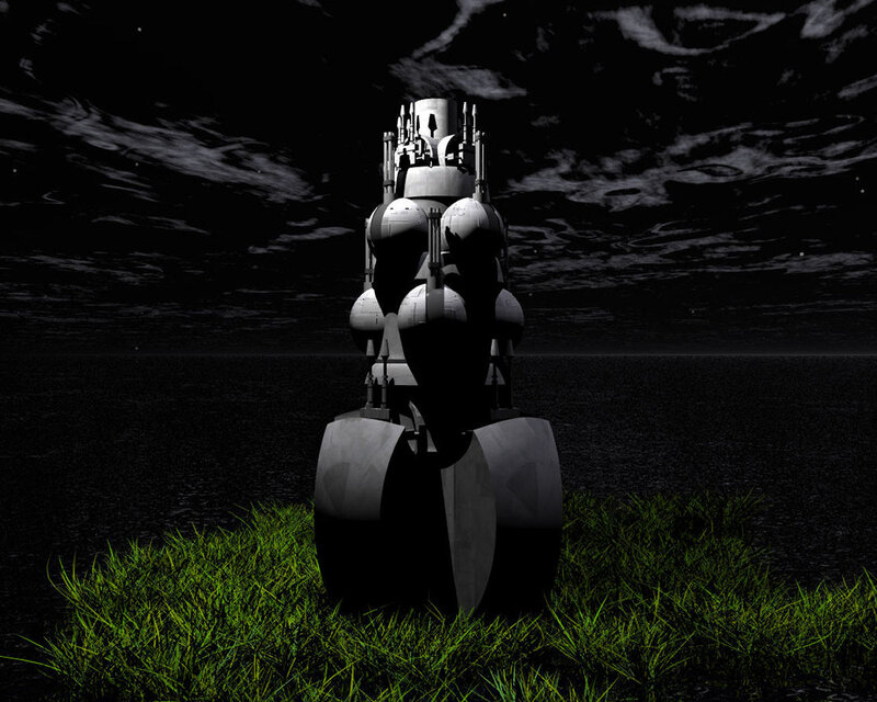 Robotic Structure on Grass