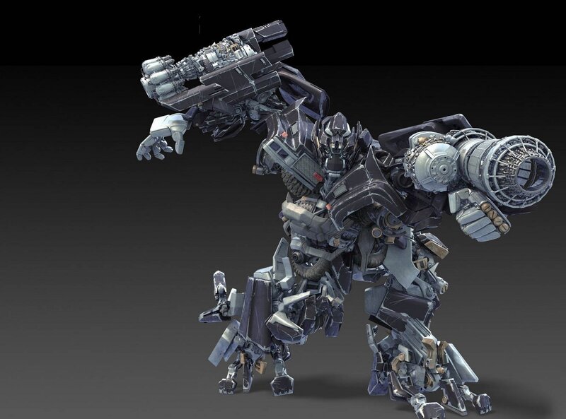 Robotic Transformer — Gray, Dramatic, 3d Render