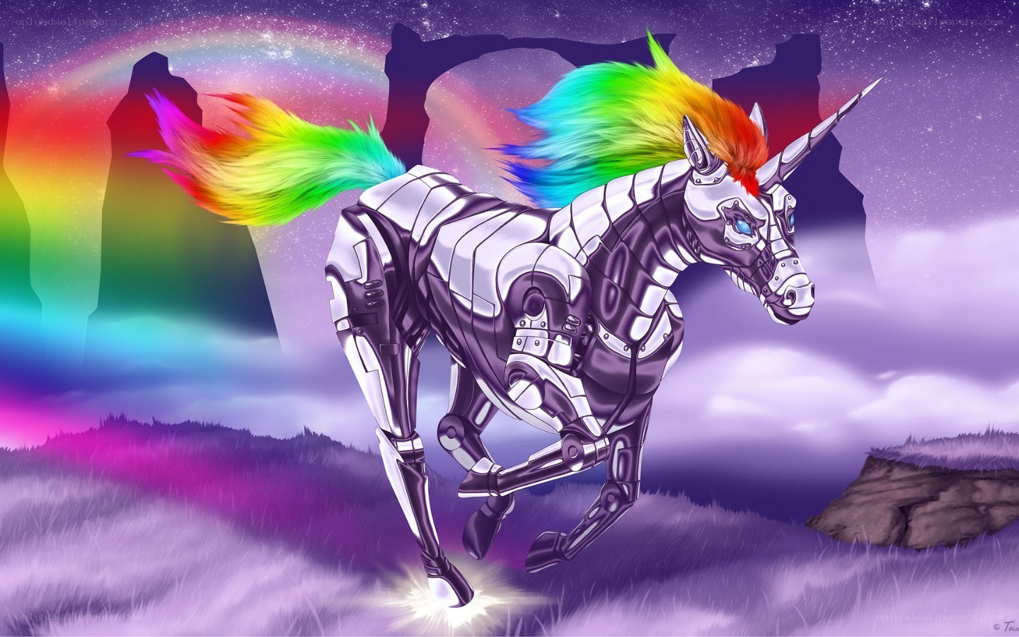 robotic unicorn running