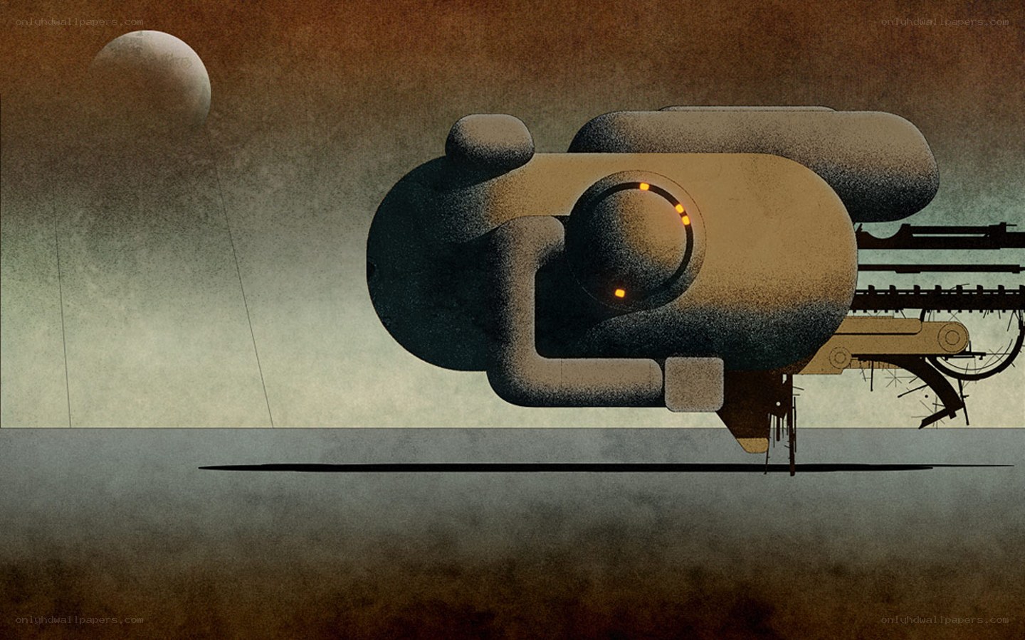 robotic vehicle on alien planet