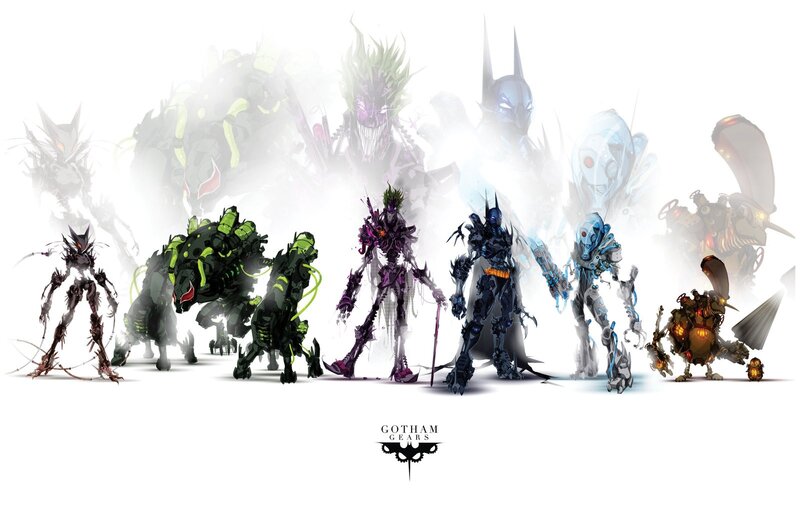 Robotic Villains in Lineup — Black