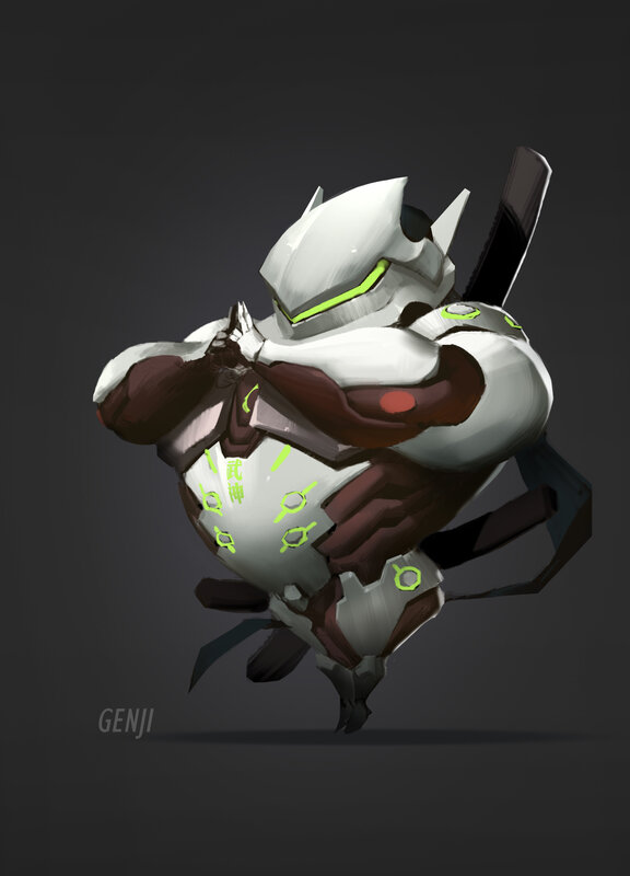 Robotic Warrior Character — White