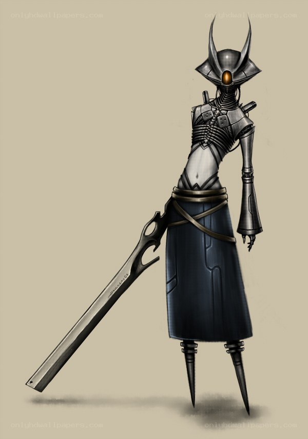 robotic warrior concept art
