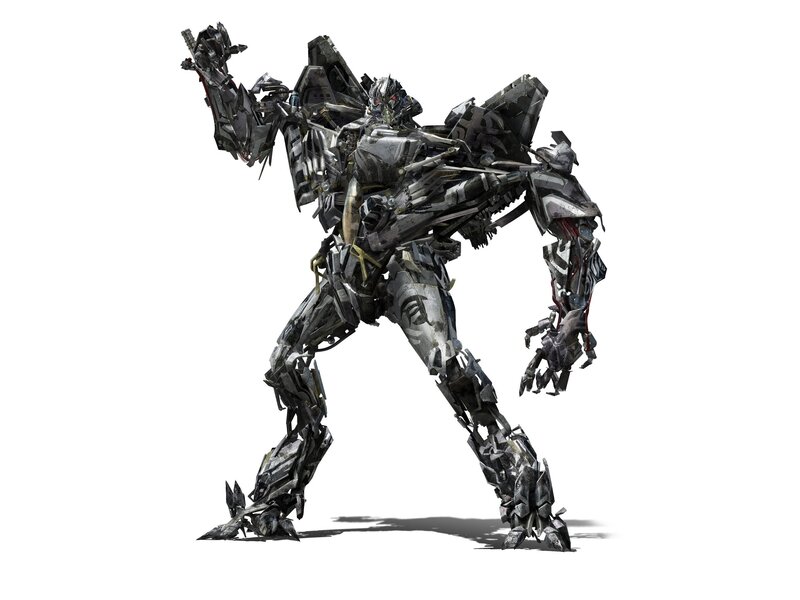 Robotic Warrior Figure — Gray, Aggressive, 3d Render