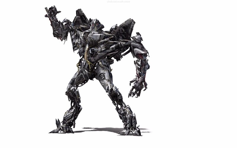 Robotic Warrior Figure — Gray, Intense