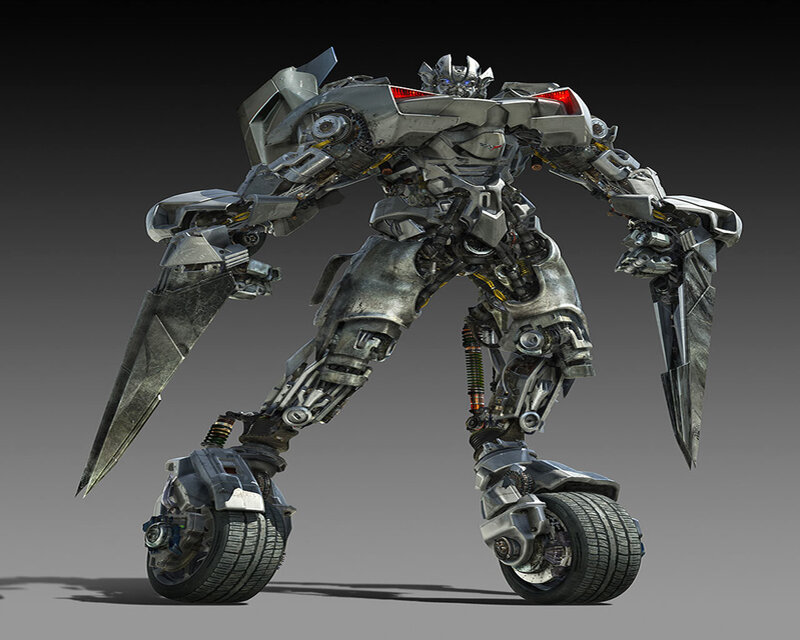 Robotic Warrior Figure — Gray