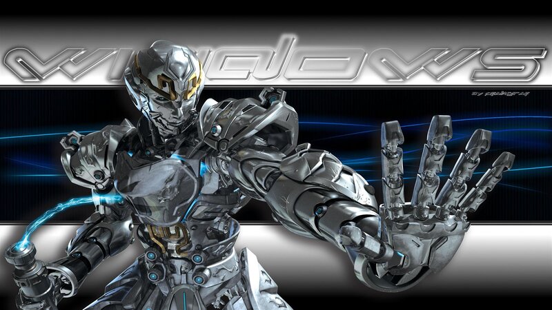 Robotic Warrior Figure — Silver