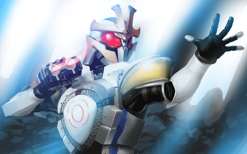 Robotic Warrior in Armor