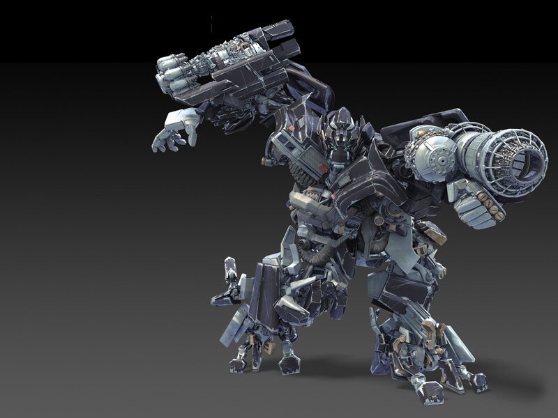 robotic warrior in combat stance