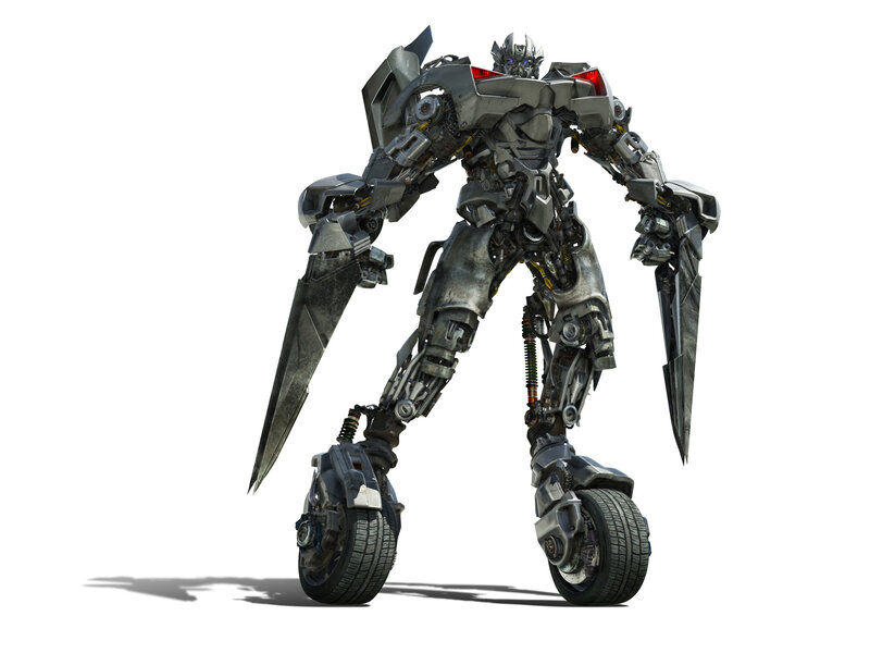 robotic warrior with blades