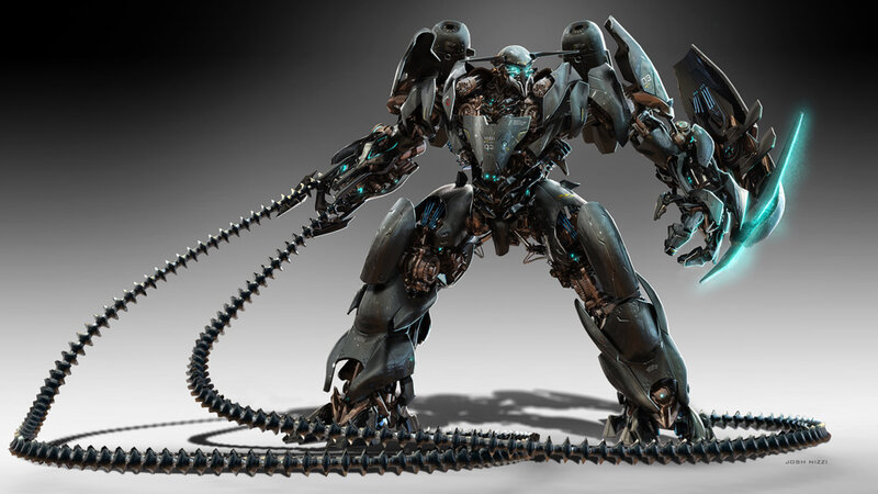 Robotic Warrior with Chains