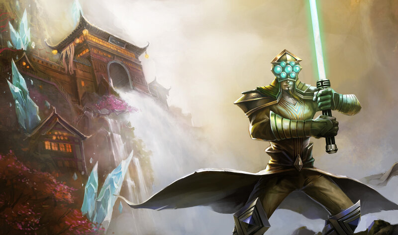 Robotic Warrior with Lightsaber