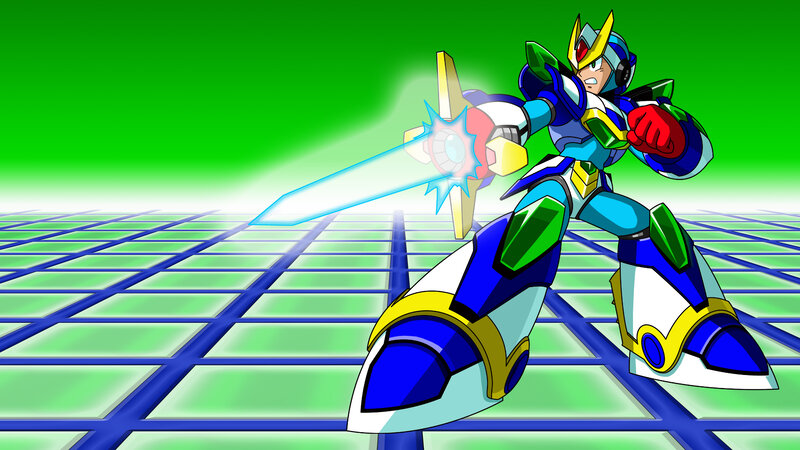 Robotic Warrior with Sword — Green
