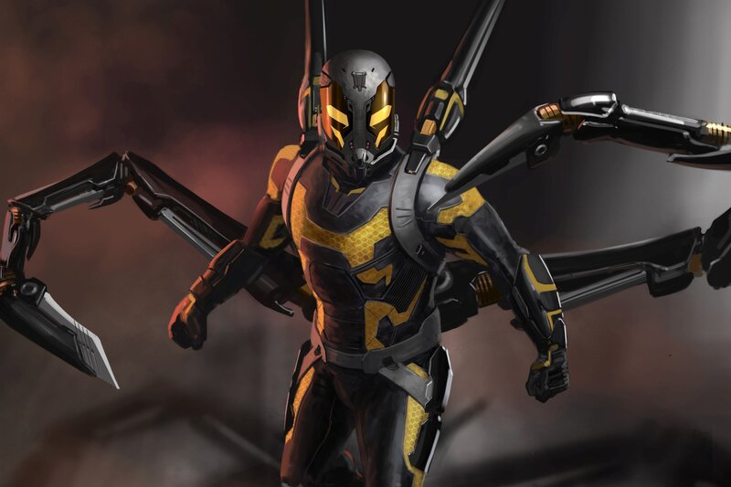 Robotic Warrior with Wings — Black