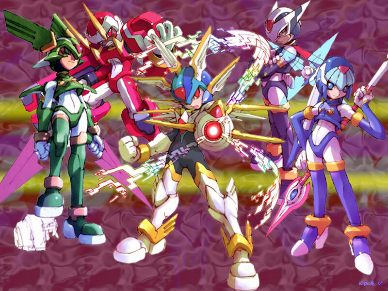 Robotic Warriors in Battle — Purple, Dramatic, Anime