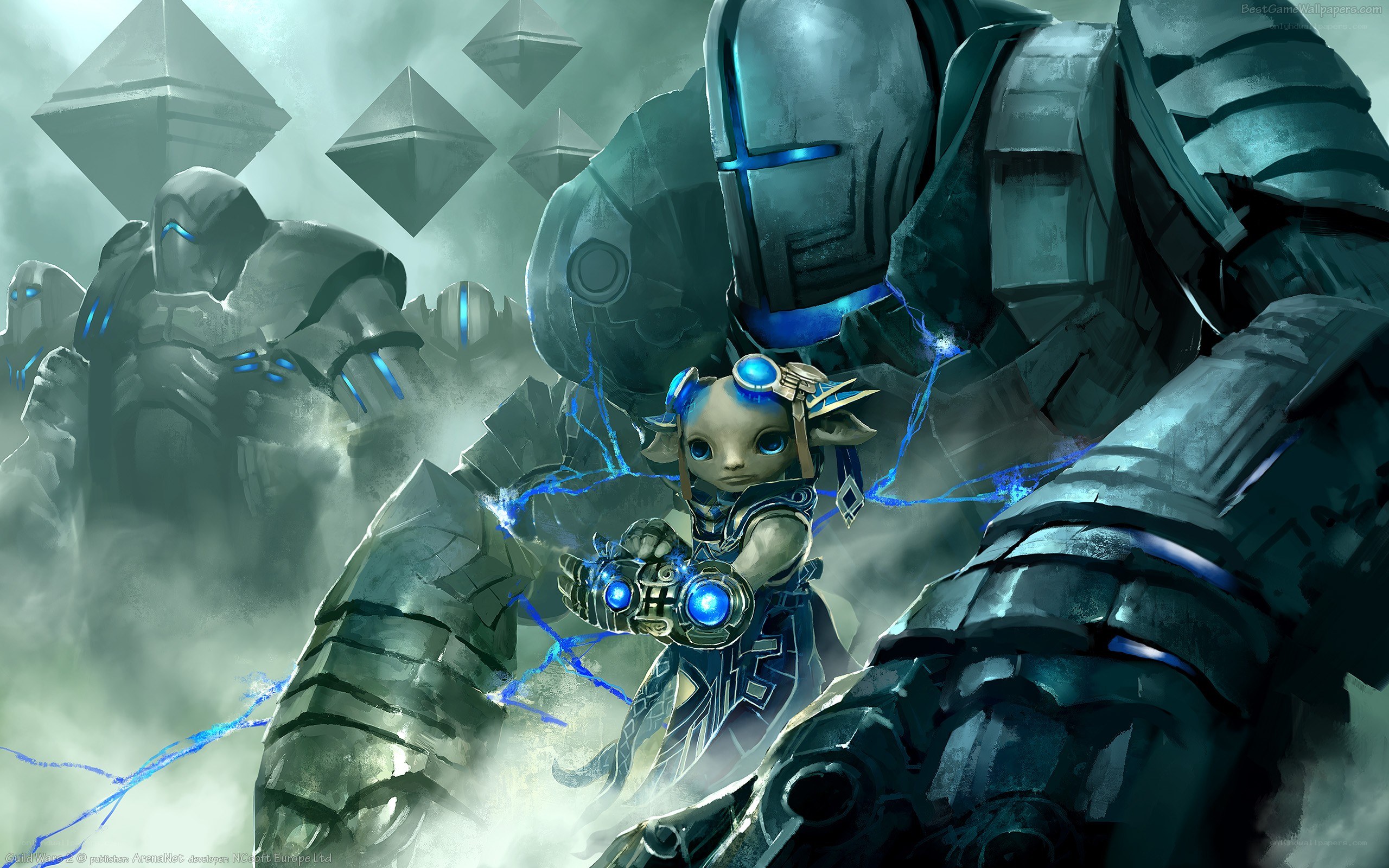 robotic warriors with young mage