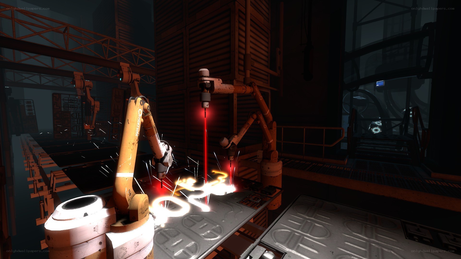 robotic welding in factory