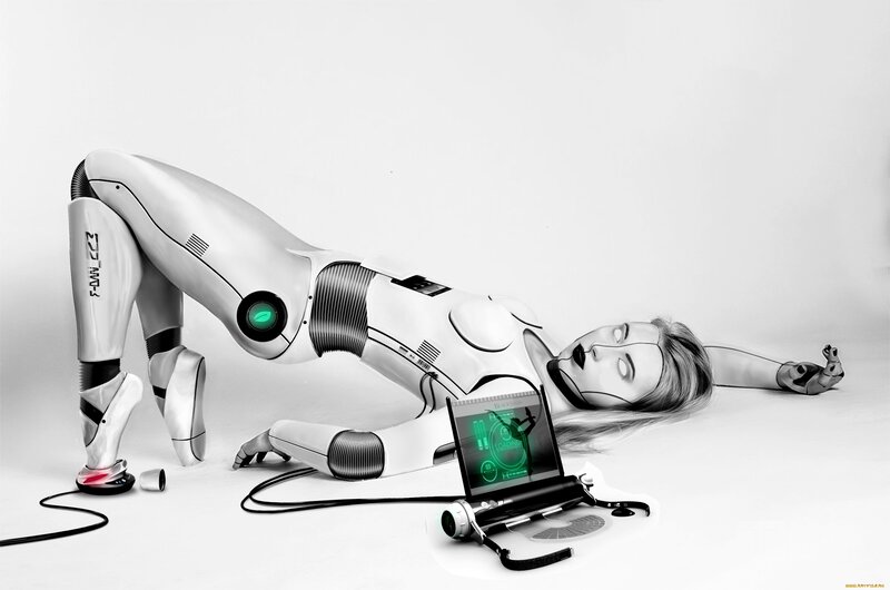 Robotic Woman Lying Down