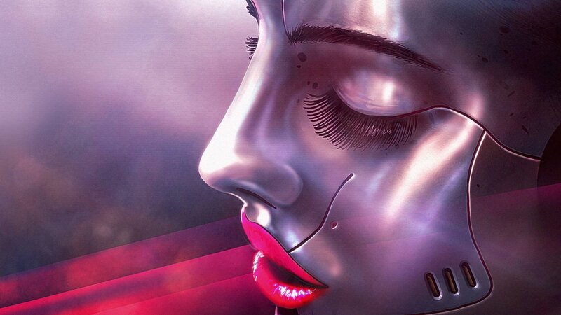 Robotic Woman's Face
