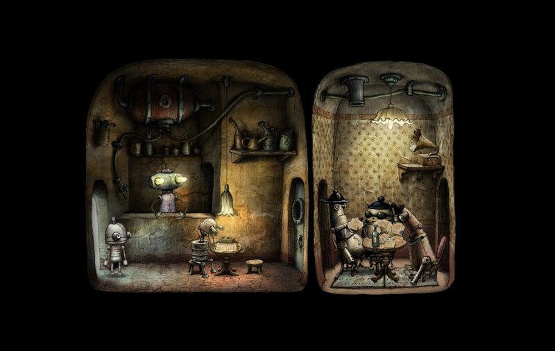 robotic workshop diorama