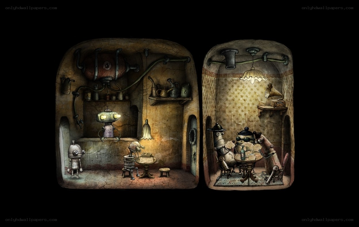 robotic workshop diorama