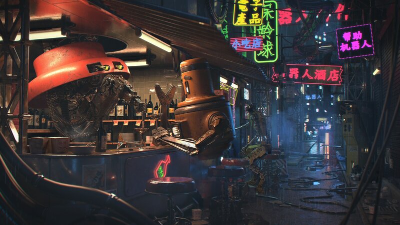 Robots at a Bar