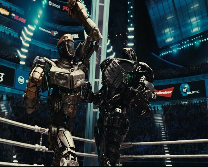 Robots Fighting in Ring