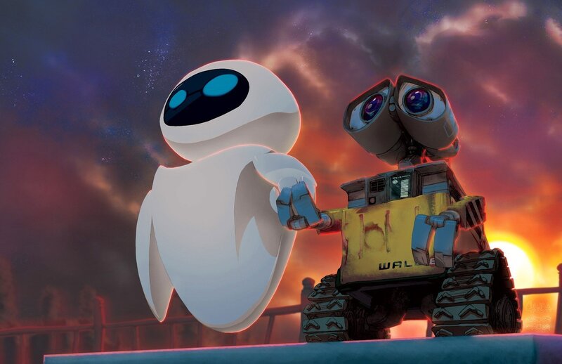 Robots Holding Hands — Orange, Dramatic