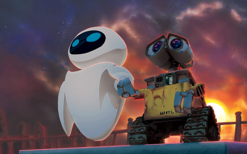 Robots Holding Hands — Orange